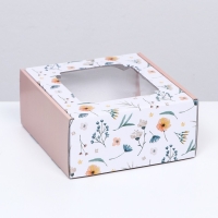 Коробка самосборная, с окном, "Великолепие" 19 х 19 х 9 см набор 5 шт Коробка самосборная, с окном, "Великолепие" 19 х 19 х 9 см набор 5 шт