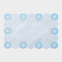 Салфетка ажурная для стола &laquo;Подсолнухи&raquo;, 45&times;30 см, цвет жёлто-голубой