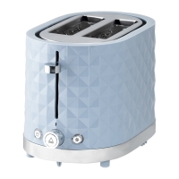 Тостер Galaxy GL 2912, 1200 Вт, 7 режимов прожарки, 2 тоста, серо-голубой