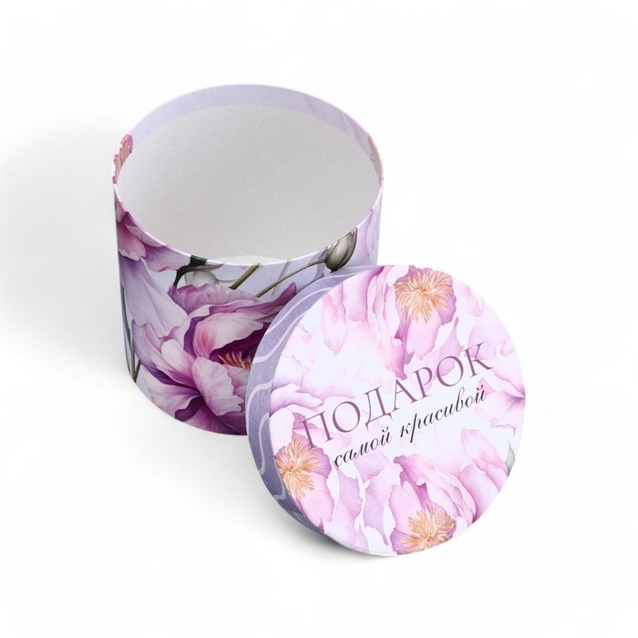 Набор шляпных коробок для цветов 5 в 1, упаковка подарочная, &laquo;Весна&raquo;, 16 х 14 см - 22 х 19,5 см