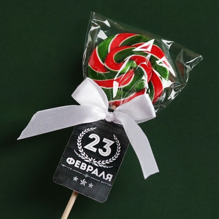 Леденец на палочке &laquo;23 февраля&raquo;, вкус: кола, 15 г.