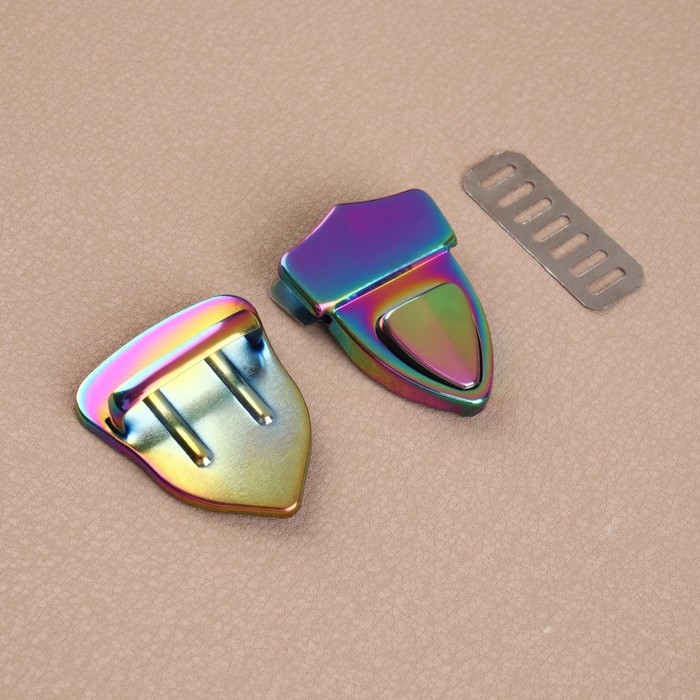 Застёжка для сумки, 3 &times; 4,2 см, цвет бензин