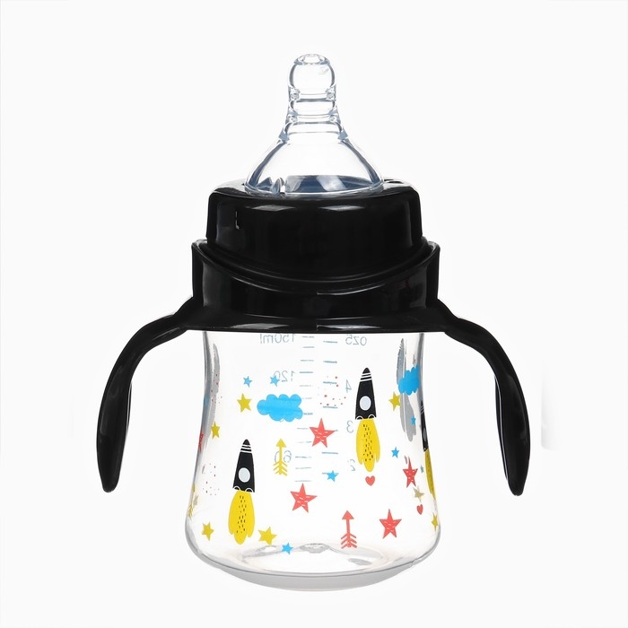 Бутылочка для кормления Ø50мм ШГ, +0мес.,150мл, цвет черный Бутылочка для кормления Ø50мм ШГ, +0мес.,150мл, цвет черный