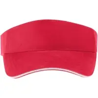 Козырек Active, красный с белым кантом
