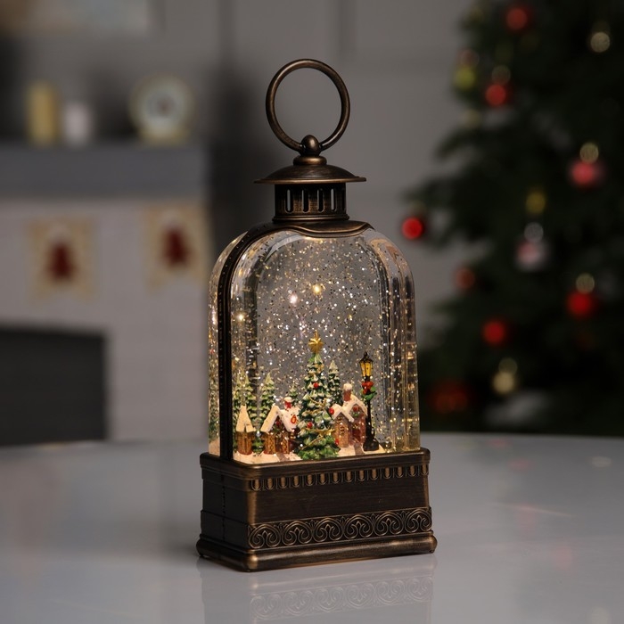 Светодиодная фигура «Фонарь с городом» 10.7 × 20.5 × 6.2 см, пластик, батарейки ААх3 (не в комплекте), USB, свечение тёплое белое Светодиодная фигура «Фонарь с городом» 10.7 × 20.5 × 6.2 см, пластик, батарейки ААх3 (не в комплекте), USB, свечение тёплое белое