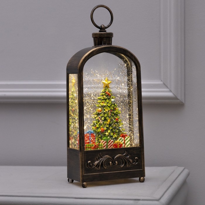 Светодиодная фигура «Фонарь с ёлкой» 13 × 30 × 7 см, пластик, батарейки ААх3 (не в комплекте), USB, свечение тёплое белое Светодиодная фигура «Фонарь с ёлкой» 13 × 30 × 7 см, пластик, батарейки ААх3 (не в комплекте), USB, свечение тёплое белое