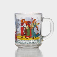 Набор детской стеклянной посуды &laquo;Три богатыря. Царевны&raquo;, 3 предмета: тарелка d=19,7 см, салатник d=13 см, кружка 300 мл
