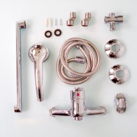 Смеситель для ванны ZEIN Z95350152, картридж керамика 35 мм, с душевым набором, хром Смеситель для ванны ZEIN Z95350152, картридж керамика 35 мм, с душевым набором, хром