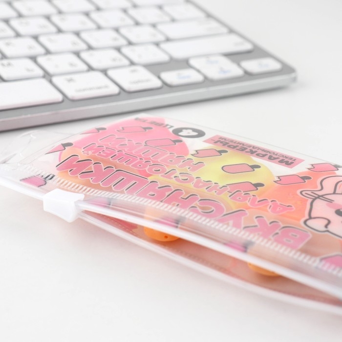 Набор текстовыделителей &laquo;Вкусняшки для настоящей няшки&raquo;, МИКС 4 штуки.