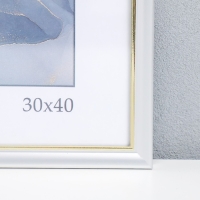 Фоторамка пластик "Офис 8" 30х40 см, серебро Фоторамка пластик "Офис 8" 30х40 см, серебро