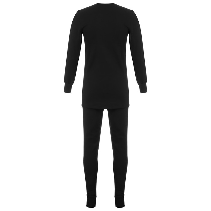 Бельё нательное, ткань футер двухнитка, с начёсом, цвет чёрный, р. 42-44, рост 170-176 см