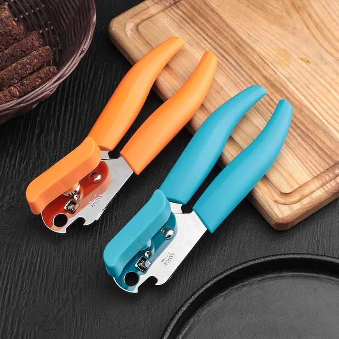 Нож консервный Доляна «Волна», 20 см, цвет красный Нож консервный Доляна «Волна», 20 см, цвет красный