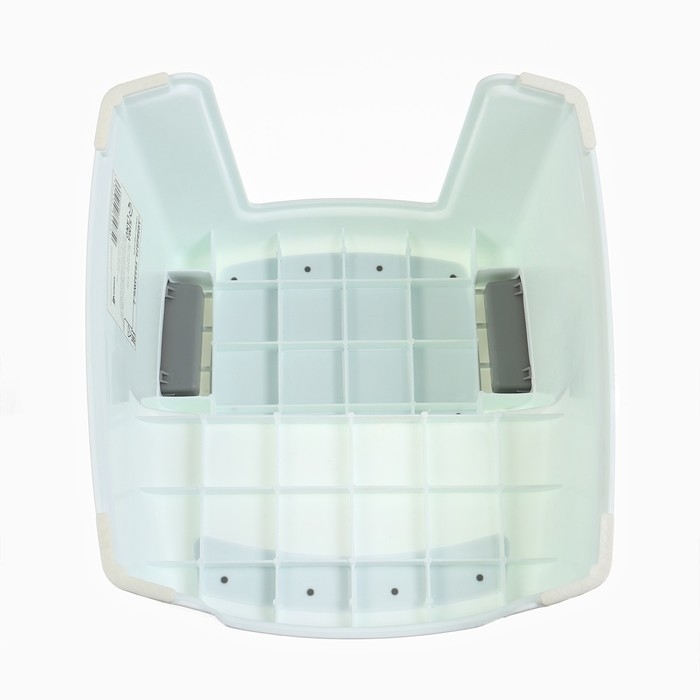 Подставка детская с прорезинеными ступеньками, 36х33х25см, цвет белый/серый