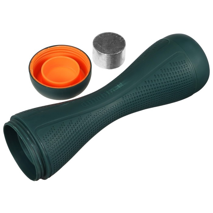 Гантель пластиковая ONLYTOP, 2 шт., 2 кг, цвет тёмно-зелёный