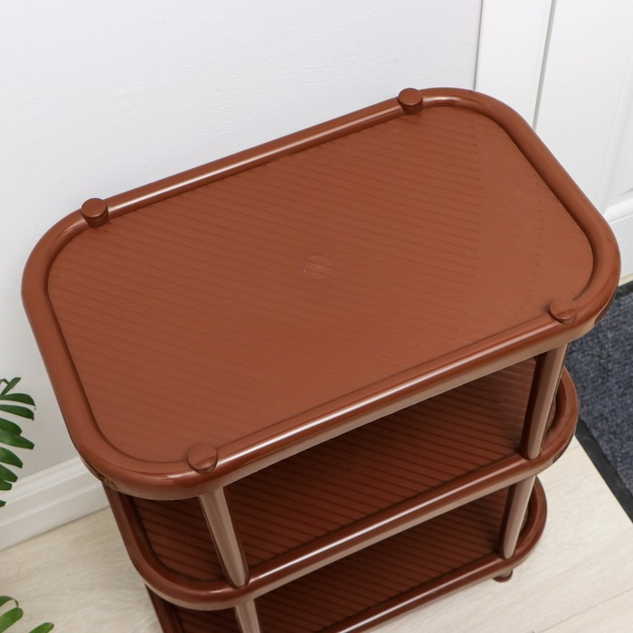 Полка для обуви, 3 яруса, 49,2&times;30,7&times;58,2 см, цвет коричневый