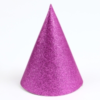 Карнавальный колпак &laquo;Блеск&raquo;, набор 6 шт., цвет розовый