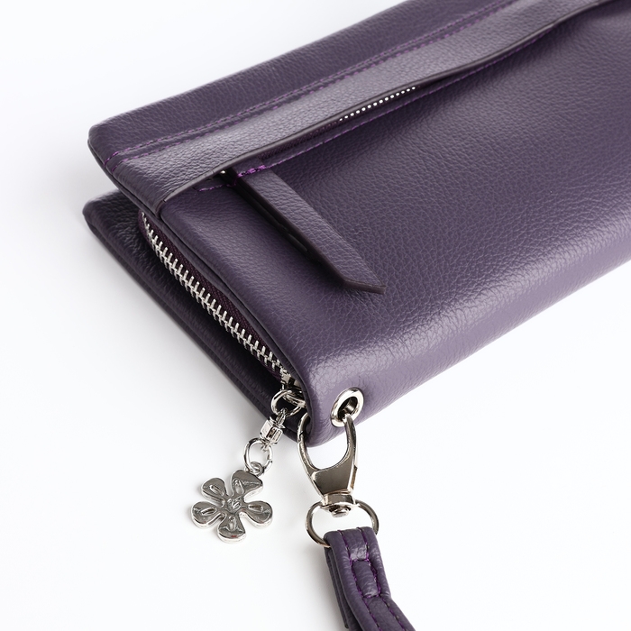 Кошелёк женский на молнии, цвет фиолетовый Кошелёк женский на молнии, цвет фиолетовый