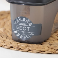 Ёмкость для сыпучих продуктов &laquo;Бест&raquo;, 1 л, 9,5&times;19&times;9,5 см, прозрачный, крышка серая