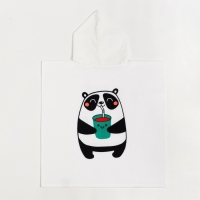 Полотенце-пончо детское махровое Крошка Я &laquo;Панда&raquo; 60х120см, 100% хлопок, 300гр/м2