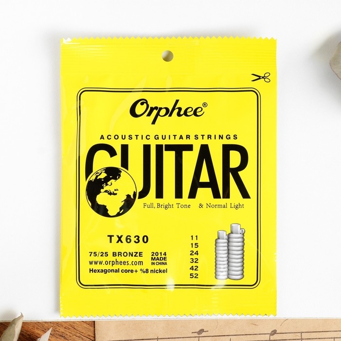 Струны для акустической гитары Orphee TX630, 011-052, фосфорная бронза Струны для акустической гитары Orphee TX630, 011-052, фосфорная бронза