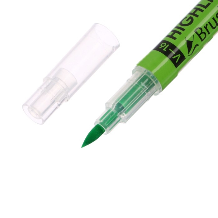 Маркер текстовыделитель 0.5-3.5 мм ErichKrause Visioline V-16 Brush Neon, двухсторонний, зеленый неон, чернила на водной основе Маркер текстовыделитель 0.5-3.5 мм ErichKrause Visioline V-16 Brush Neon, двухсторонний, зеленый неон, чернила на водной основе
