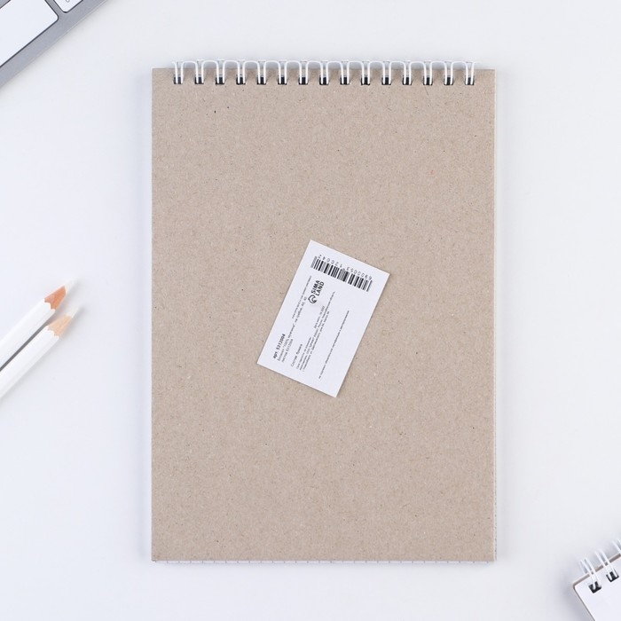 Блокнот А5 на гребне 40 листов, в клетку &laquo;100% мужчина&raquo;