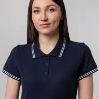 Рубашка поло женская Virma Stripes lady, темно-синяя, размер L