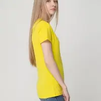 Футболка женская T-bolka Lady желтая, размер M