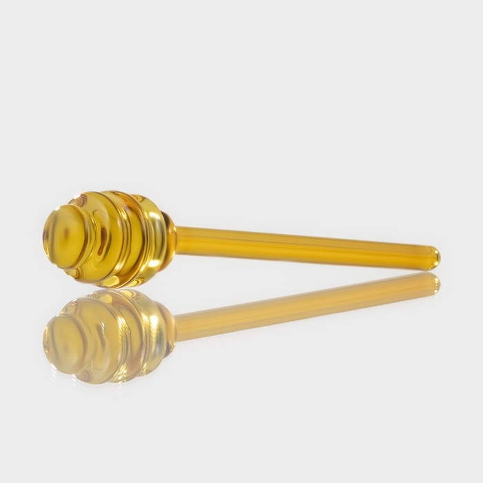 Палочка стеклянная для мёда &laquo;Медок&raquo;, 15&times;3,2 см, цвет жёлтый