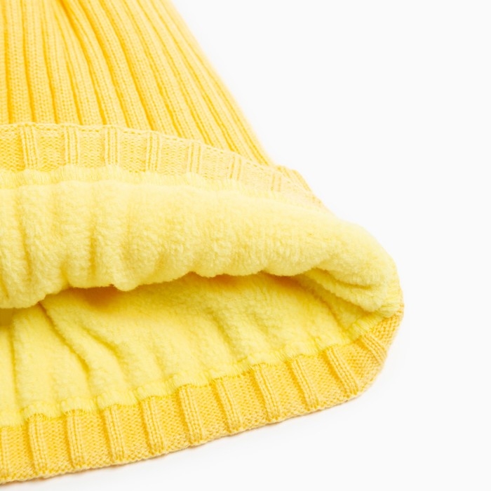 Шапка детская MINAKU с отворотом р-р 56-58, цв.жёлтый