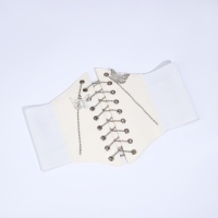 Ремень женский, ширина 12 см, на липучке, цвет белый Ремень женский, ширина 12 см, на липучке, цвет белый