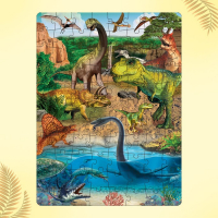 Пазлы светящиеся &laquo;Мир динозавров&raquo;, 88 деталей