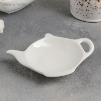 Подставка фарфоровая под чайный пакетик &laquo;Классика&raquo;, цвет белый