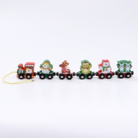 Новогодний декор &laquo;Волшебный паровозик&raquo;, 36 &times; 5,4 &times; 1,6 см, сцепление магнитами, деревянный