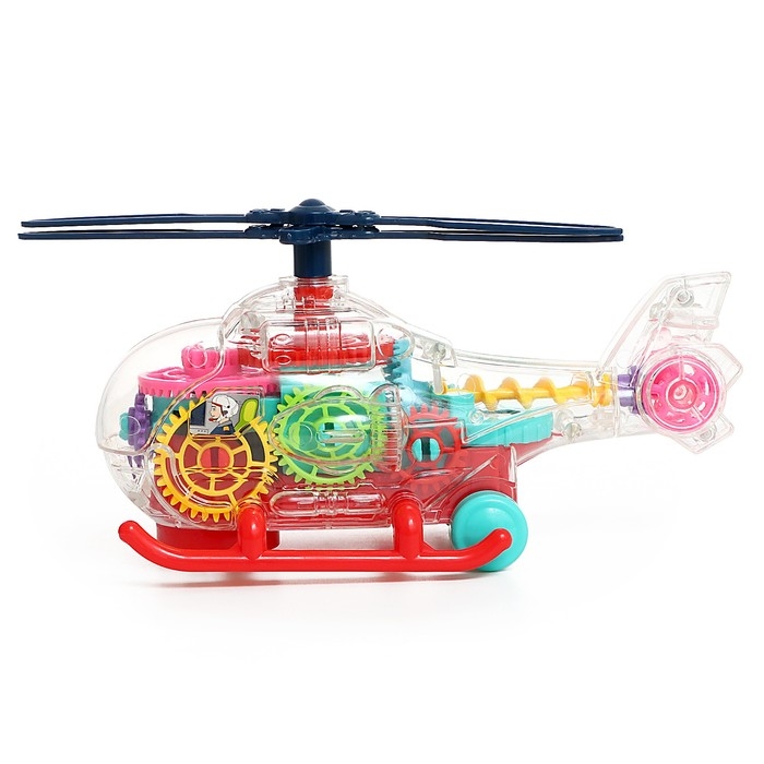 Вертолет «Шестерёнки», свет и звук, работает от батареек Вертолет «Шестерёнки», свет и звук, работает от батареек