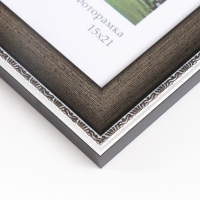 Фоторамка пластик "Пастель" 15х21 см, серебро