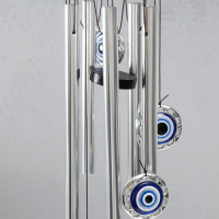 Музыка ветра металл, пластик "От сглаза" 5 трубок, глазки 60 см Музыка ветра металл, пластик "От сглаза" 5 трубок, глазки 60 см