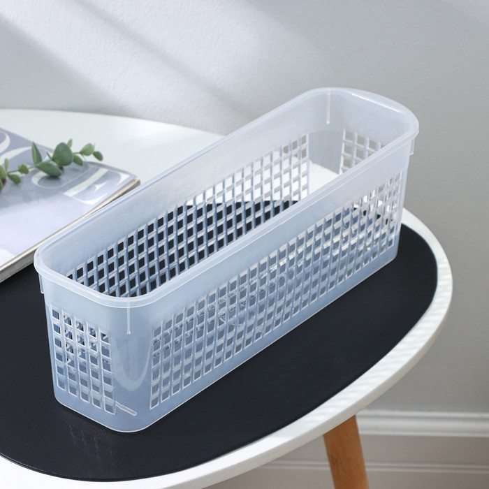 Корзина для хранения Доляна, 37,5&times;10,5&times;12 см, цвет прозрачный