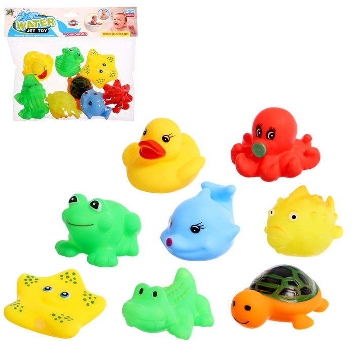 Набор игрушек для ванны &laquo;Подводные малыши&raquo;, 8 предметов