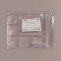 Органайзер для хранения маникюрных/косметических принадлежностей, 8 секций, 26 × 20 × 7 см, цвет прозрачный/МИКС Органайзер для хранения маникюрных/косметических принадлежностей, 8 секций, 26 × 20 × 7 см, цвет прозрачный/МИКС