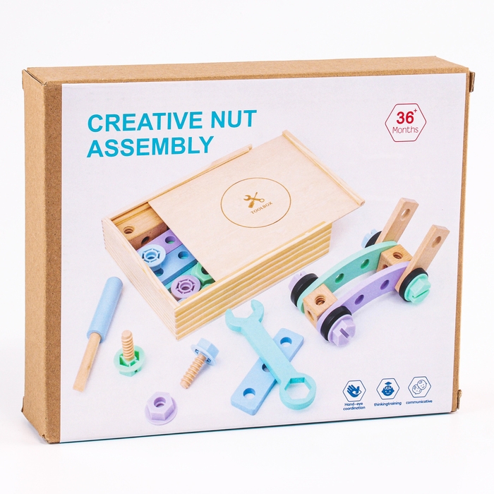 Деревянный конструктор &laquo;Маленький строитель&raquo;, 21,3 &times; 17,5 &times; 4,5 см