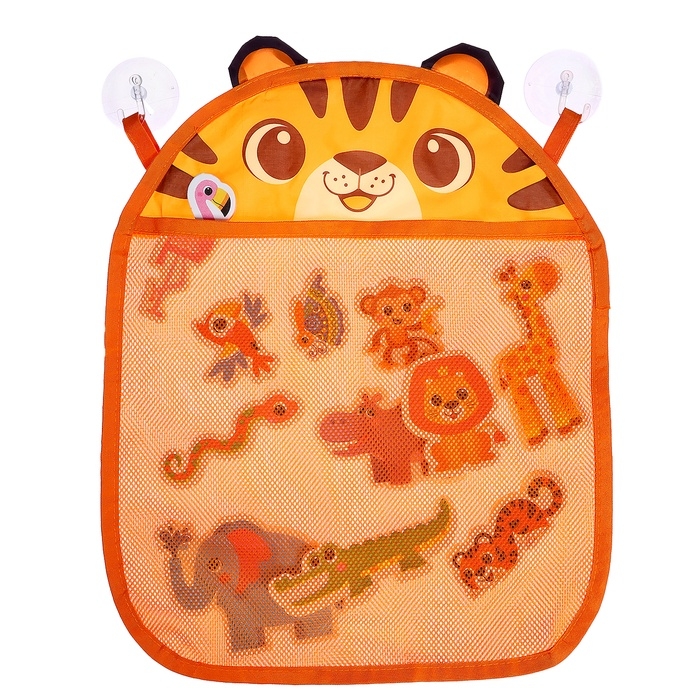 Игровой набор для ванной «Жители Африки», сетка для хранения, игрушки Игровой набор для ванной «Жители Африки», сетка для хранения, игрушки