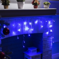 Гирлянда &laquo;Бахрома&raquo; 1.8 &times; 0.5 м, IP20, прозрачная нить, 48 LED, свечение синее, 8 режимов, 220 В