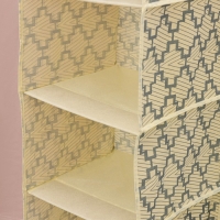 Органайзер подвесной Доляна &laquo;Гэтс&raquo;, 4 отделения, 30&times;30&times;80 см, цвет бежевый