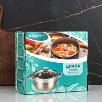Кастрюля «Диана», 3.5 л, d=20 см, капсульное дно, индукция Кастрюля «Диана», 3.5 л, d=20 см, капсульное дно, индукция