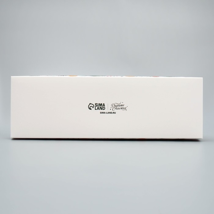 Коробка для для муссовых пирожных «С Новым годом, тепла и уюта», 27 х 8.6 х 6.5 см, Новый год Коробка для для муссовых пирожных «С Новым годом, тепла и уюта», 27 х 8.6 х 6.5 см, Новый год