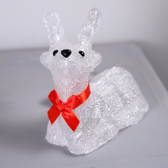 Светодиодная фигура &laquo;Оленёнок&raquo; 15 &times; 16 &times; 10 см, акрил, 20 LED, батарейки АА &times; 3 (не в комплекте), свечение белое