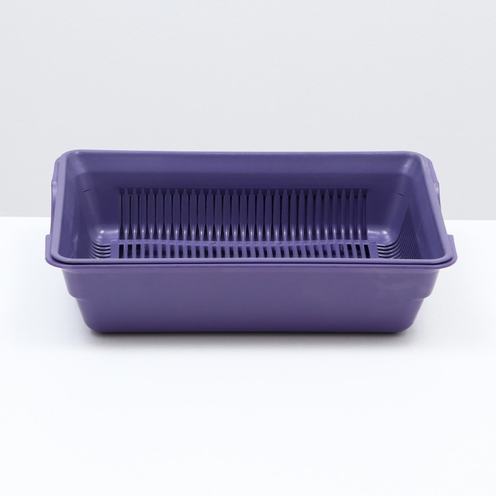 Туалет глубокий с сеткой 36 х 25 х 9 см, фиолетовый Туалет глубокий с сеткой 36 х 25 х 9 см, фиолетовый