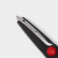 Набор ножей кухонных на подставке Доляна &laquo;Металлик&raquo;, 7 предметов: 5 ножей, мусат и ножницы, цвет серебристый