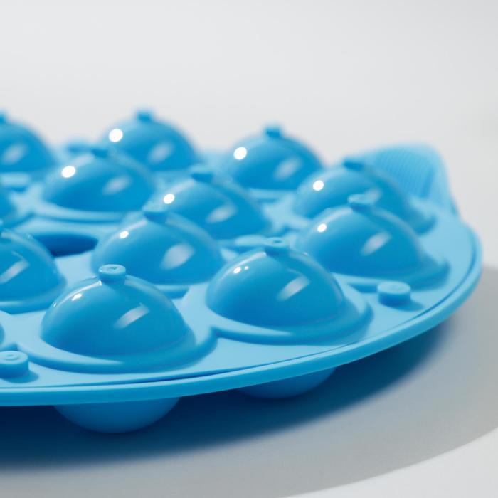 Форма для леденцов Доляна &laquo;Лолли-поп&raquo;, силикон, 26&times;25&times;4 см, 18 ячеек (d=3,7 см), с палочками, цвет МИКС